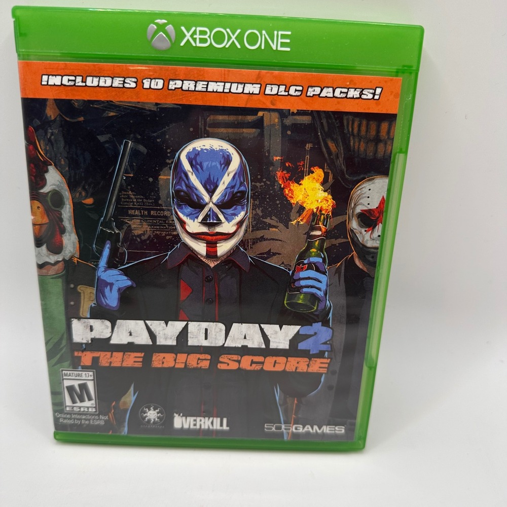 Payday 2 The Big Score Xbox One Video Game 10 Premium DLC Packs 505 Games VG+